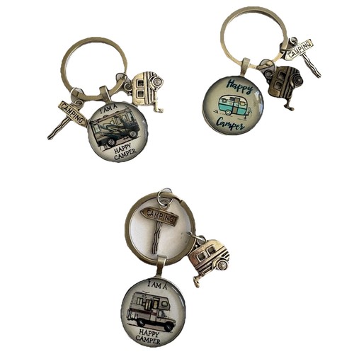 Happy camper keychains camping - happy,