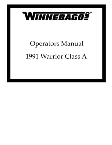 Winnebago 1991 warrior - winnebago,