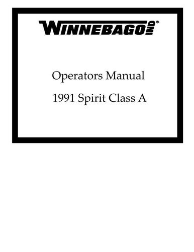 Winnebago 1991 spirit class - winnebago,