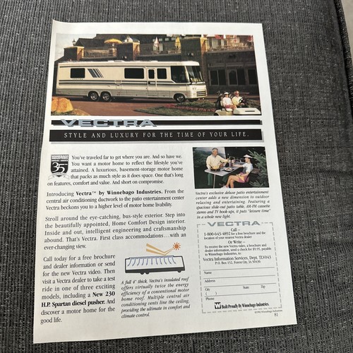 1992 vectra class motorhome - vectra,