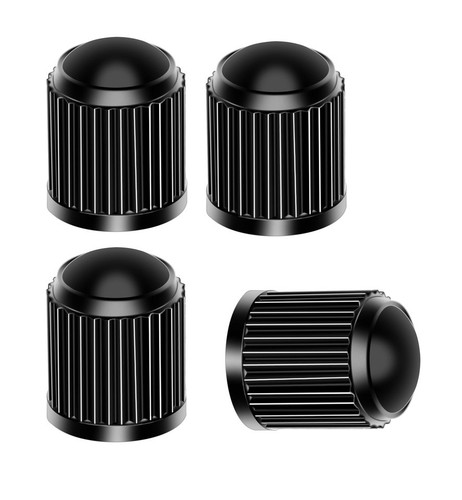 Black plastic alloy wheel dust - black,